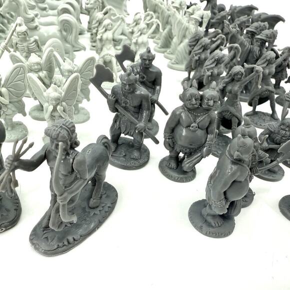 Lot Of 80 Wicked Duels Fantasy Creatures Wizards Ogres Fairies Plastic Figures - Picture 7 of 16